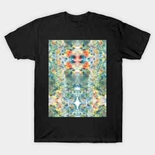 Shades of Joy Liquid Paint - Watercolor Rain Painting Mirror Pattern T-Shirt